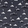 Mountains Blizzard Prints Fleece Fabric