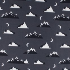 Mountains Blizzard Prints Fleece Fabric