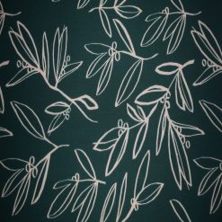 Winter Ferns on Dark Green Quilt Cotton Fabric by Quilter s Showcase