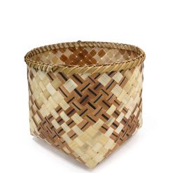 12 Checkered Bamboo Woven Basket by Place   Time