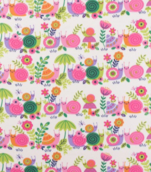 Happy Snails Blizzard Fleece Fabric - Image 2