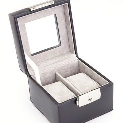 Leather Two Slot Watch Box