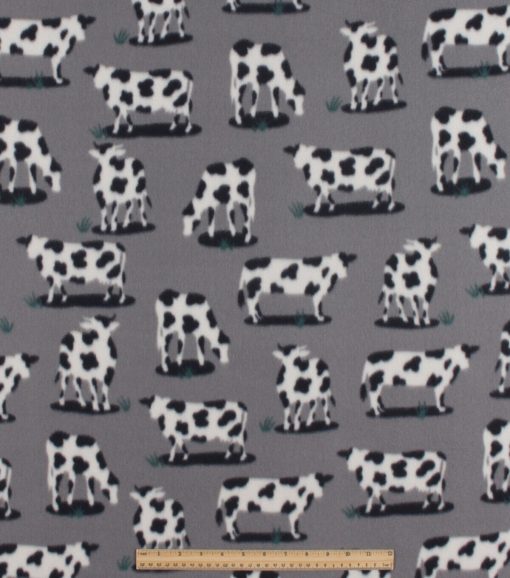 Multi Standing Cow Blizzard Fleece Fabric - Image 2