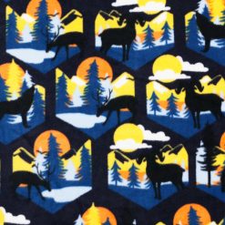 Sunset Animals Anti Pill Fleece Fabric