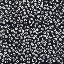 Hi Fashion Skull Batik White Halloween Cotton Fabric