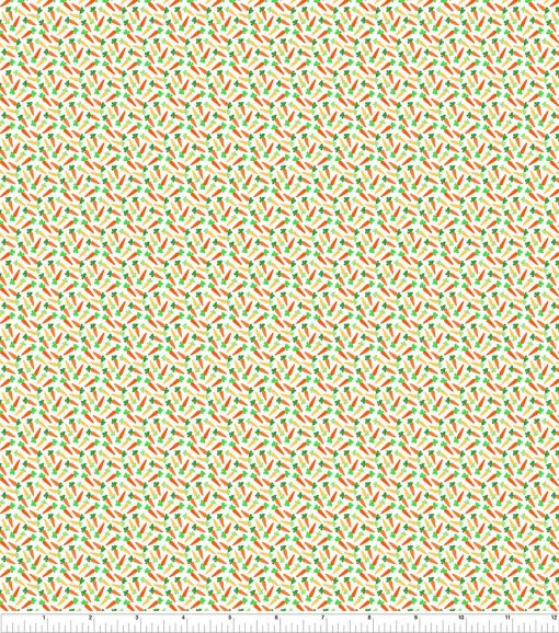 Micro Tossed Carrots Easter Cotton Fabric - Image 2