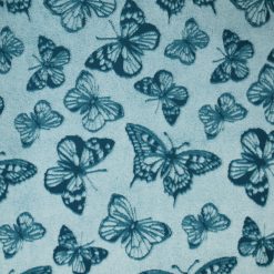 Sew Lush Butterfly Teal Embossed Fleece Fabric