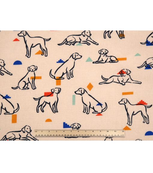 Pink Dog Novelty Cotton Fabric - Image 4