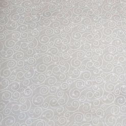 Stars on Swirls White Glitter Cotton Fabric by Keepsake Calico