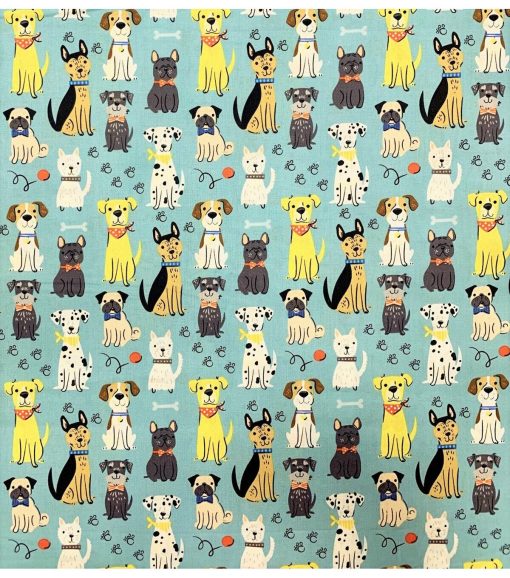 Good Boys Blue Novelty Cotton Fabric - Image 2