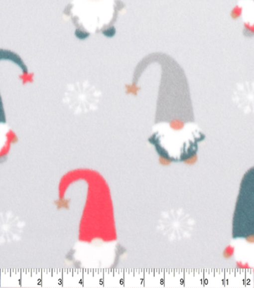 Simple Gnomes Blizzard Prints Fleece Fabric - Image 3