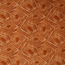 Geometric Shapes on Orange Anti Pill Fleece Fabric