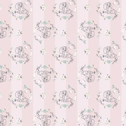 Lady and the Tramp Flannel Fabric Stripe
