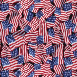 Flags, Flags, Flags Patriotic Cotton Fabric