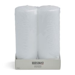 3 x 8 White Unscented White Pillar Candles by Hudson 43