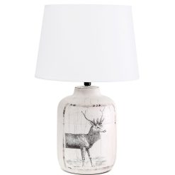 All The Rages Rustic Deer Buck Ceramic Farmhouse Accent Table Lamp