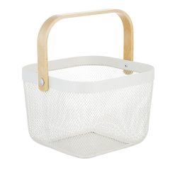 Simplify 10 x 9.5 Mesh Tote With Bamboo Handle