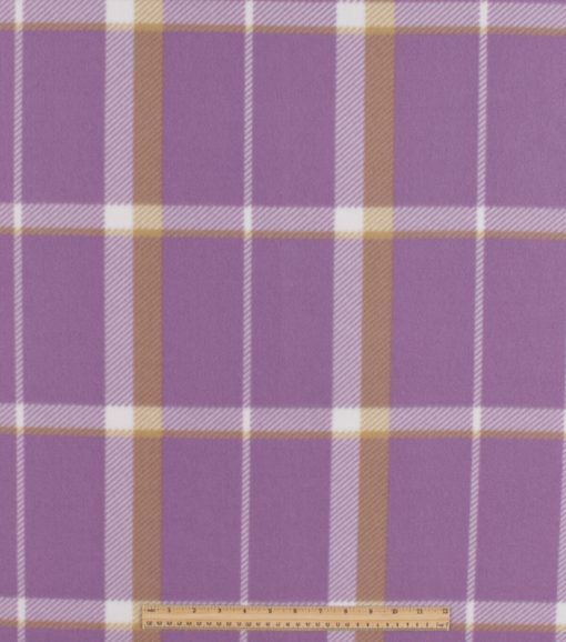 Lavender Plaid Blizzard Prints Fleece Fabric - Image 2