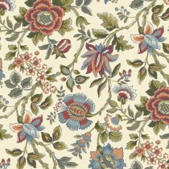 Floral on Yellow Premium Cotton Fabric