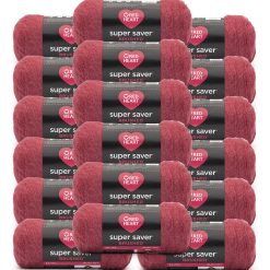 Red Heart Super Saver Brushed 260yds Worsted Acrylic Yarn 18 Bundle