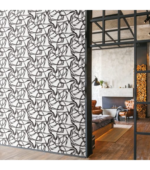 RoomMates Ribbon Trail Peel   Stick Wallpaper - Image 4