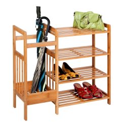 Honey Can Do 29 x 26 Natural Bamboo Entryway Organizer