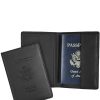 RFID Blocking Black Lettered Passport Case