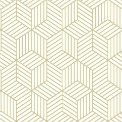 RoomMates Stripped Hexagon Peel And Stick Wallpaper Gold