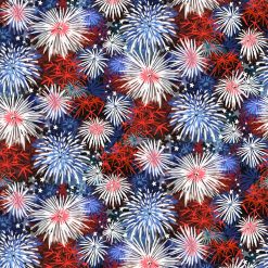Springs Creative Patriotic Fireworks Cotton Fabric