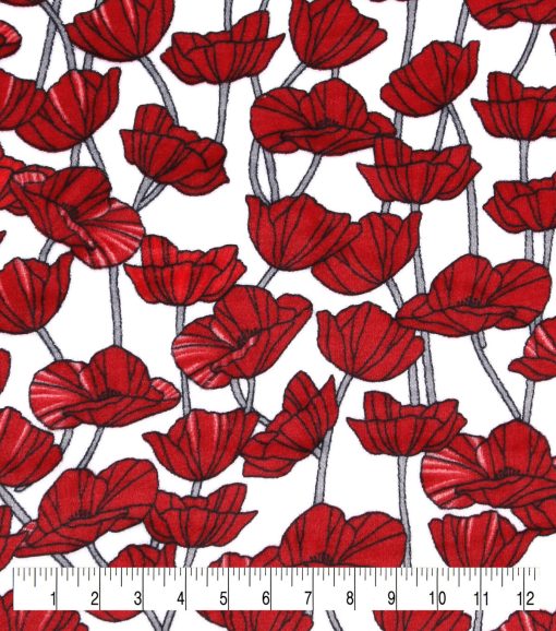 Poppies Sew Lush Fleece Fabric - Image 2