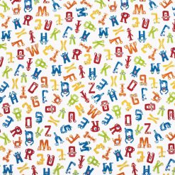 Alphabet Super Snuggle Flannel Fabric