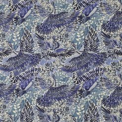 Hidden Pheasant Blue 108 Wide Premium Cotton Fabric