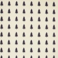 Pine Trees on White Anti Pill Fleece Fabric