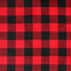 Black   Red Buffalo Plaid Sew Lush Fleece Fabric