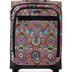 On The Go Carry-on 4-Wheel Spinner Eco Twill Rainbow Print Luggage