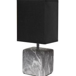 All The Rages Marbled Ceramic Table Lamp with Fabric Shade