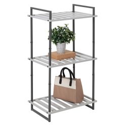 Honey Can Do 20 x 37.5 Gray Steel 3 Tier Metal Shelf