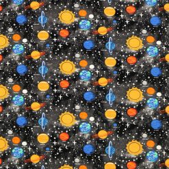 Solar System Names Super Snuggle Flannel Fabric
