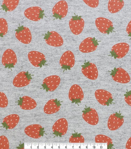 Super Snuggle POP! Strawberries Flannel Fabric - Image 2