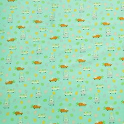Carrot Mobiles on Green Easter Cotton Fabric