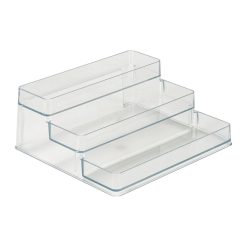 Simplify 9 x 4 Clear 3 Tier Cabinet Organizer