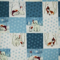 Polar Bear   Penguin Patches Anti Pill Fleece Fabric