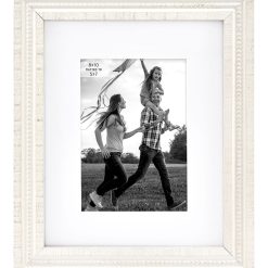 8 x 10 Matted to 5 x 7 Austin White Beaded Tabletop Picture Frame