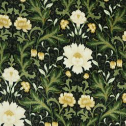 Green Symmetrical Floral Luxe Fleece Fabric
