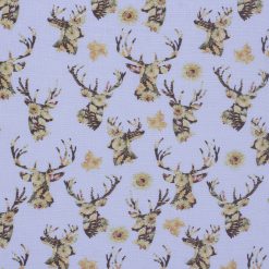 Stag Head Harvest Harvest Cotton Fabric