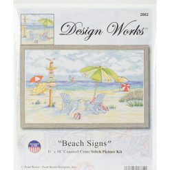 Design Works 18 x 11 Beach Signs Counted Cross Stitch Kit