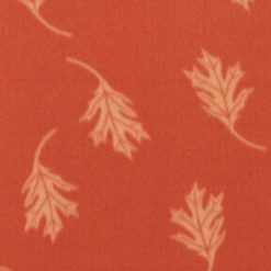 Orange Small Leaves Blizzard Fleece Fabric