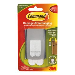 Command 7ct Sticky Nail Wire Back Hanger   Strips