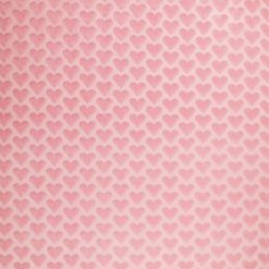 Soft   Minky Light Pink Heart Fleece Fabric