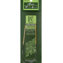 Clover 24 Bamboo Size 2 Circular Knitting Needle Set